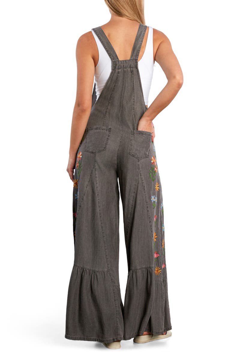 Embroidered Butterfly Overalls, Alternate, color, GREY BLOOM