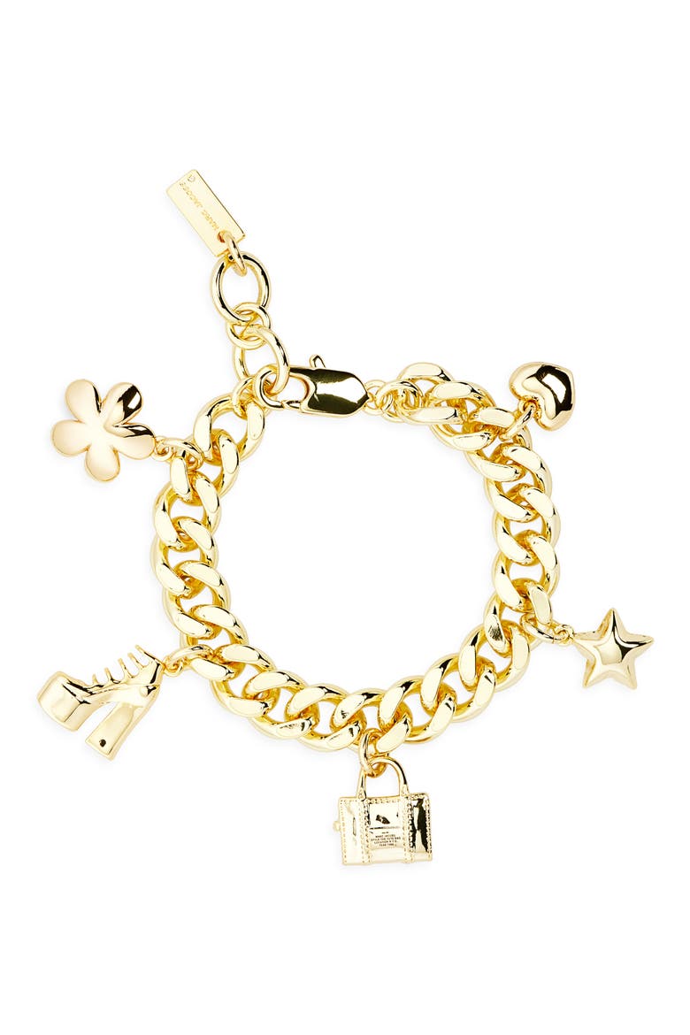 Mini Icon Charm Bracelet, Main, color, LIGHT ANTIQUE GOLD