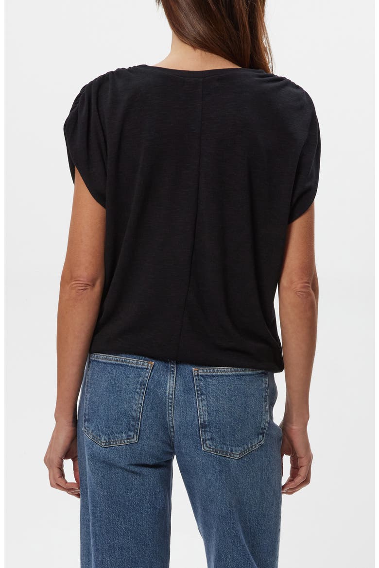 Sharron Cap Sleeve T-Shirt, Alternate, color, BLACK
