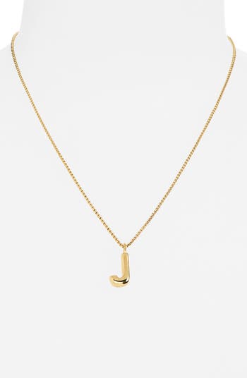 Waterproof Bubble Initial Pendant Necklace