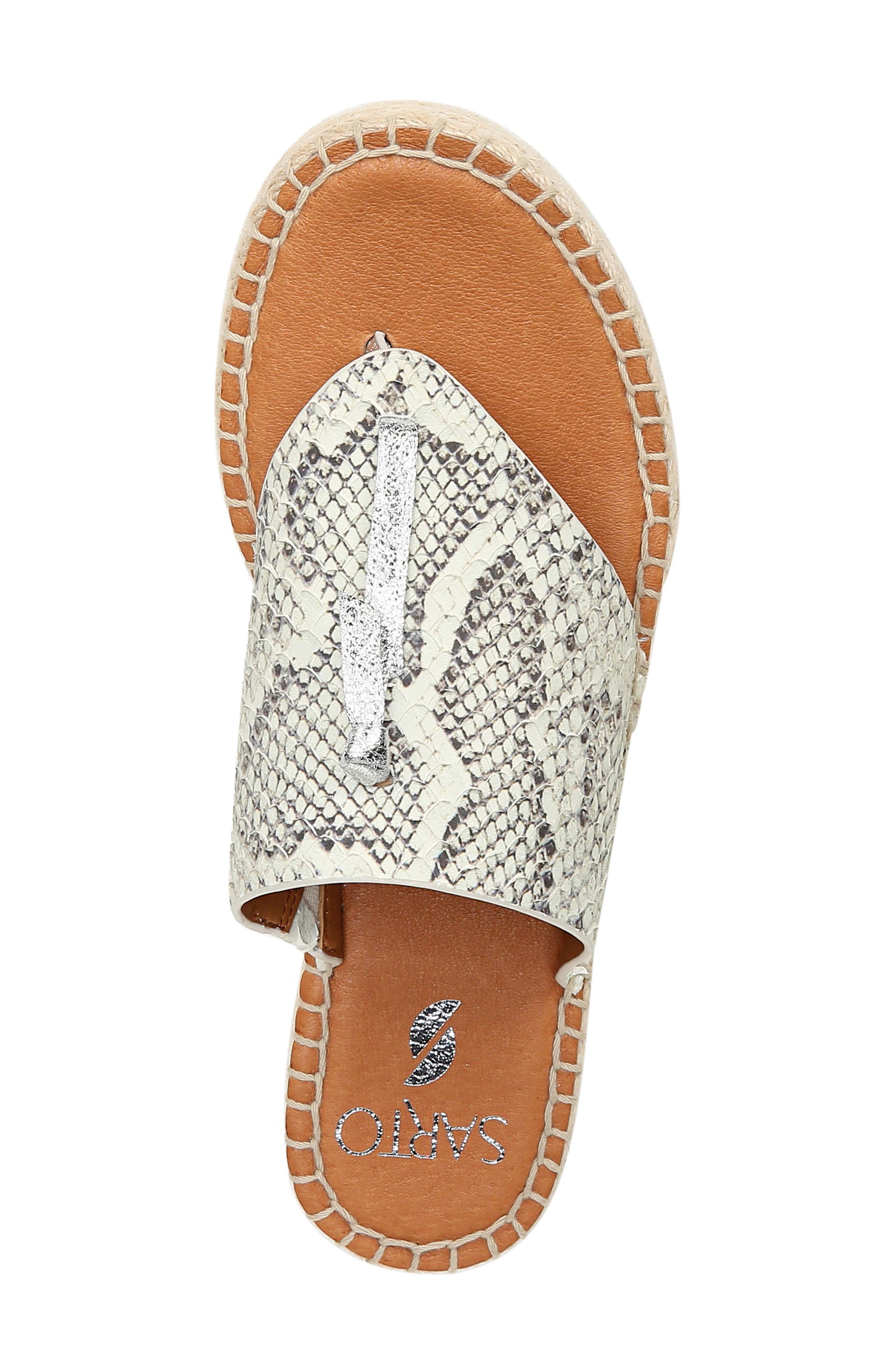 Malia Espradrille Wedge Slide Sandal, Alternate, color, NATURAL SNAKE PRINT LEATHER