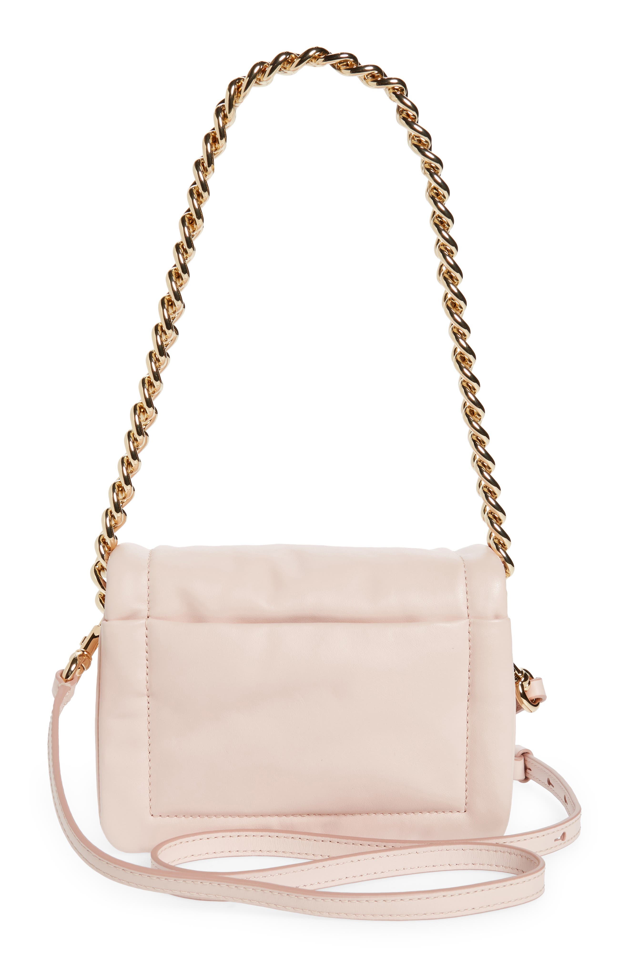 Small Pillow Leather Crossbody Bag, Alternate, color, PEACH WHIP