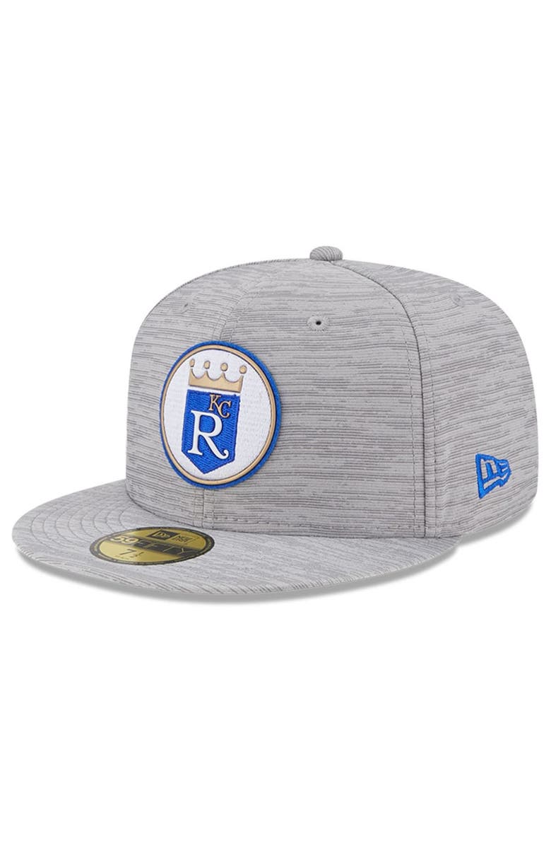 New Era Men's New Era  Gray Kansas City Royals 2023 Clubhouse 59FIFTY Fitted Hat, Main, color, 