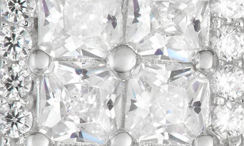 Fuzion Creations Pavé Cubic Zirconia Stud Earrings In White