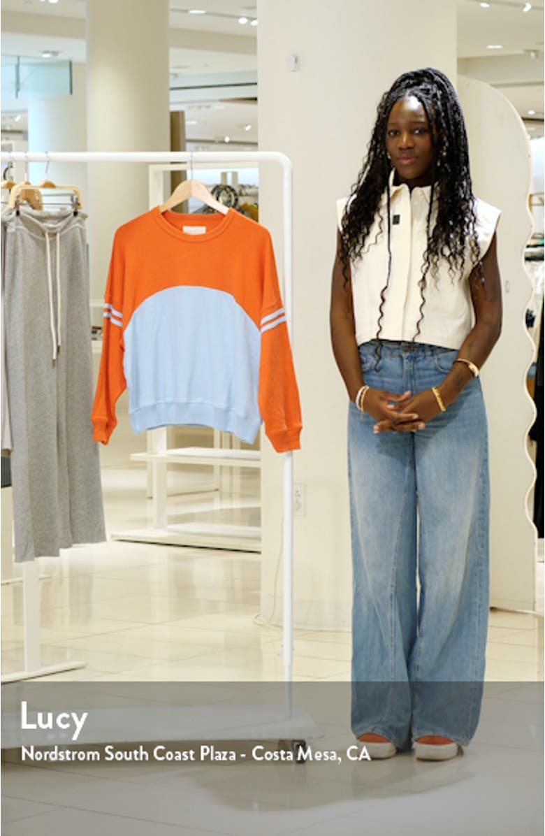 The Cross Country Colorblock Cotton Sweatshirt, sales video thumbnail