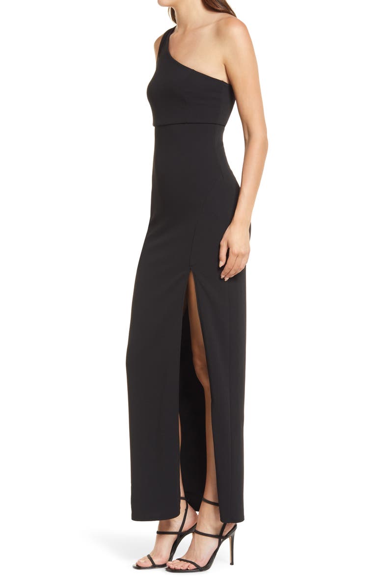 Lulus Simply Beautiful One Shoulder Column Gown, Alternate, color, 