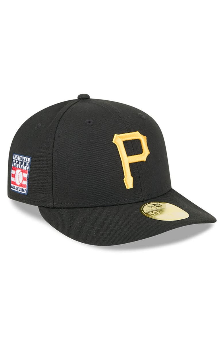 New Era Men's New Era Black Pittsburgh Pirates Baseball Hall of Fame 59FIFTY Low Profile Fitted Hat, Main, color, Black