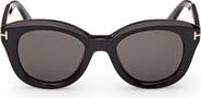 TOM FORD 49mm Small Round Sunglasses