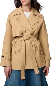 Bernardo Short Belted Trench Coat