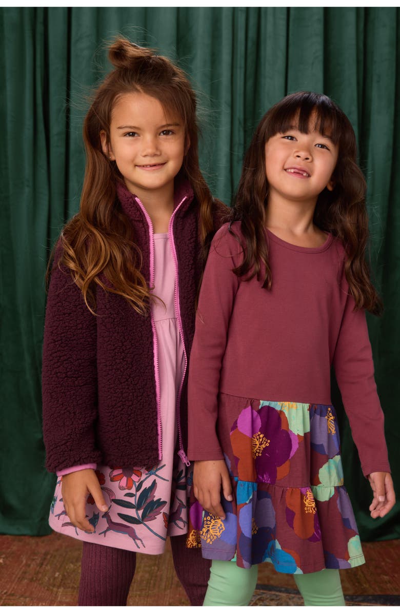 Tea Collection Teddy Fleece Zip Up Jacket, Alternate, color, 