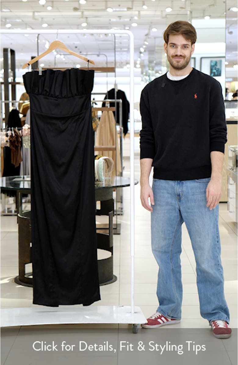 Noah Strapless Satin Gown, sales video thumbnail