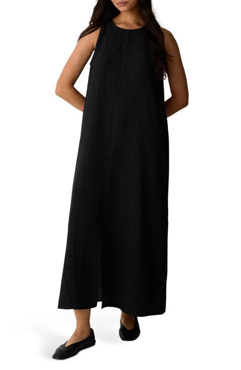 Texture Sleeveless Maxi Dress