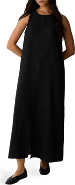 Eileen Fisher Texture Sleeveless Maxi Dress