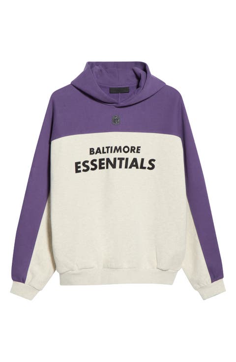 Baltimore Ravens 90s Relaxed Colorblock Hoodie