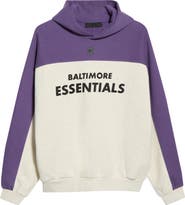 Fear of God Essentials Baltimore Ravens 90s Relaxed Colorblock Hoodie