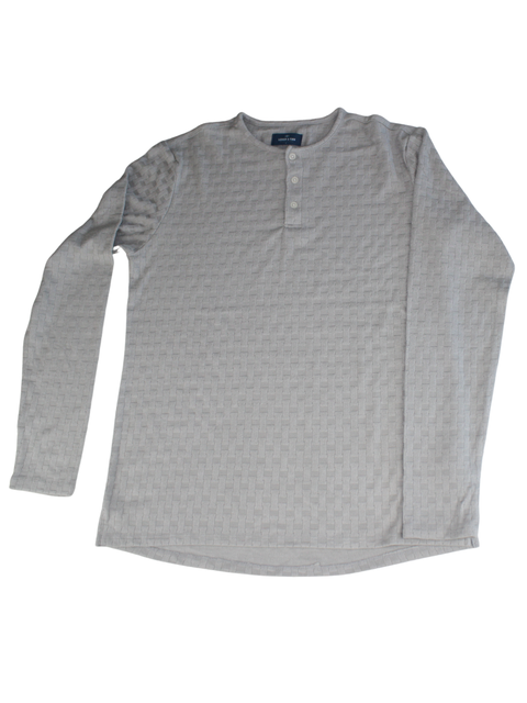 Grey Folsom Basketweave Henley