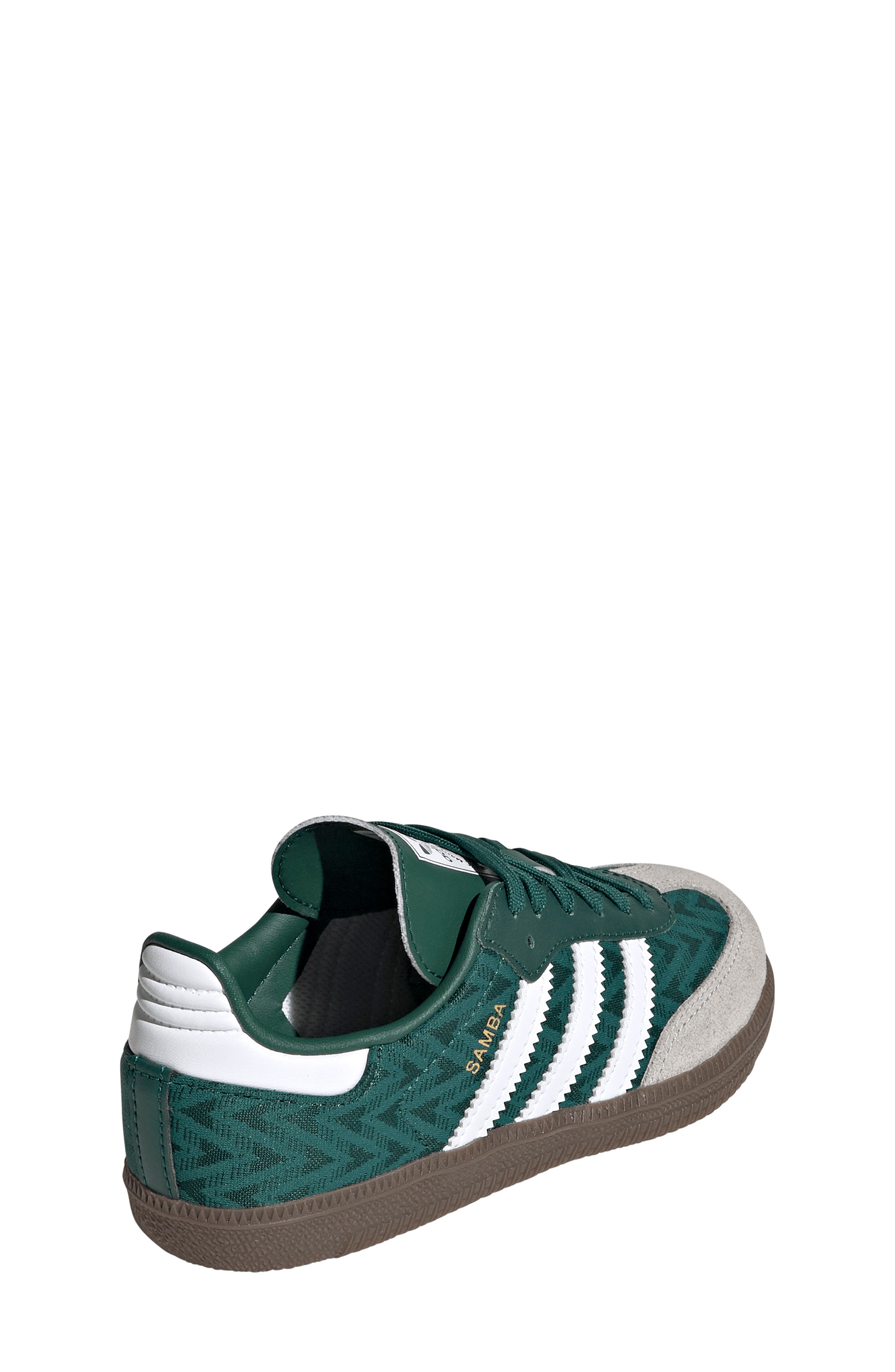 adidas Kids' Samba OG Sneaker, Alternate, color, Green/ White/ Gum