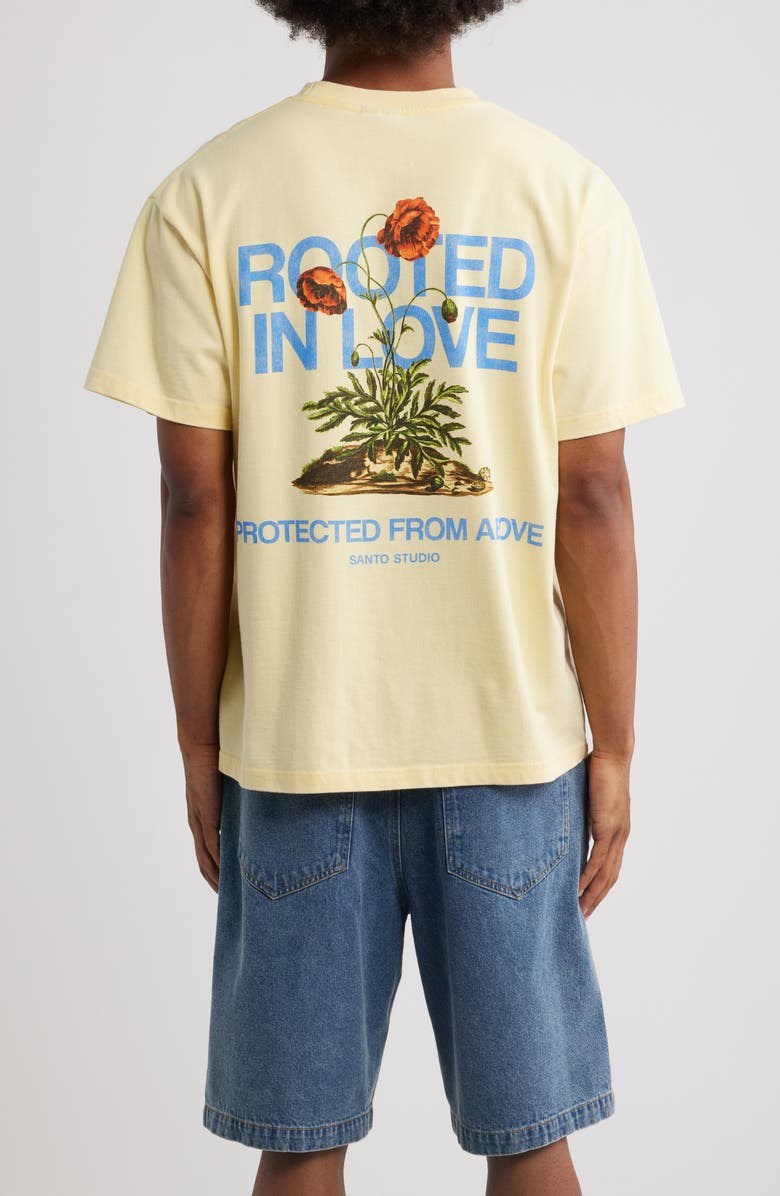 SANTO STUDIO Rooted in Love Cotton Graphic T-Shirt, Alternate, color, Sand