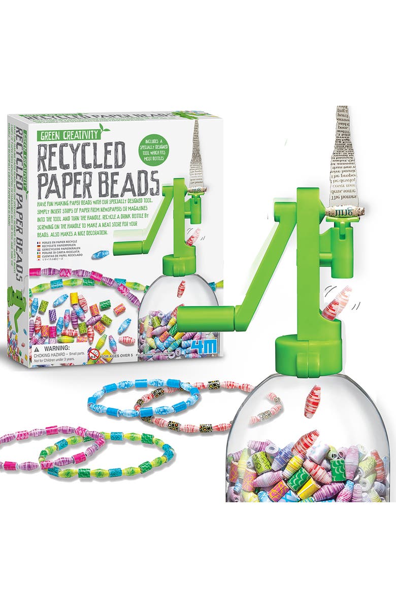 4M Green Creativity Recycled Paper Beads Kit, Alternate, color, Multicolored