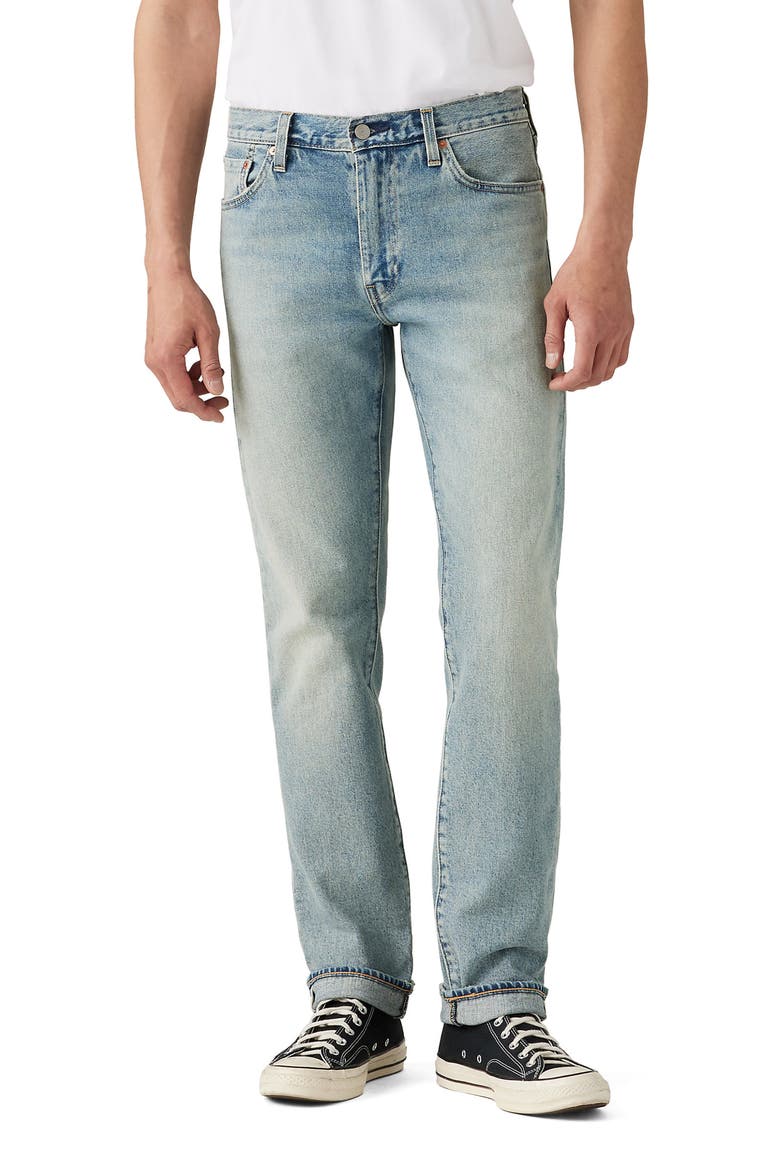 511™ Slim Fit Stretch Selvedge Jeans, Main, color, GO WITH IT SELVEDGE