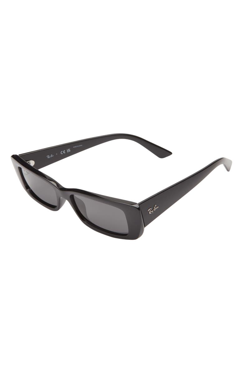Ray-Ban Teru 54mm Rectangle Sunglasses, Alternate, color, Black