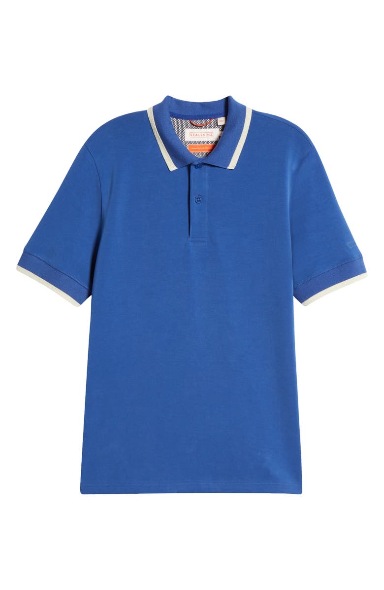 Sealskinz Hethersett Tipped Polo, Alternate, color, Blue