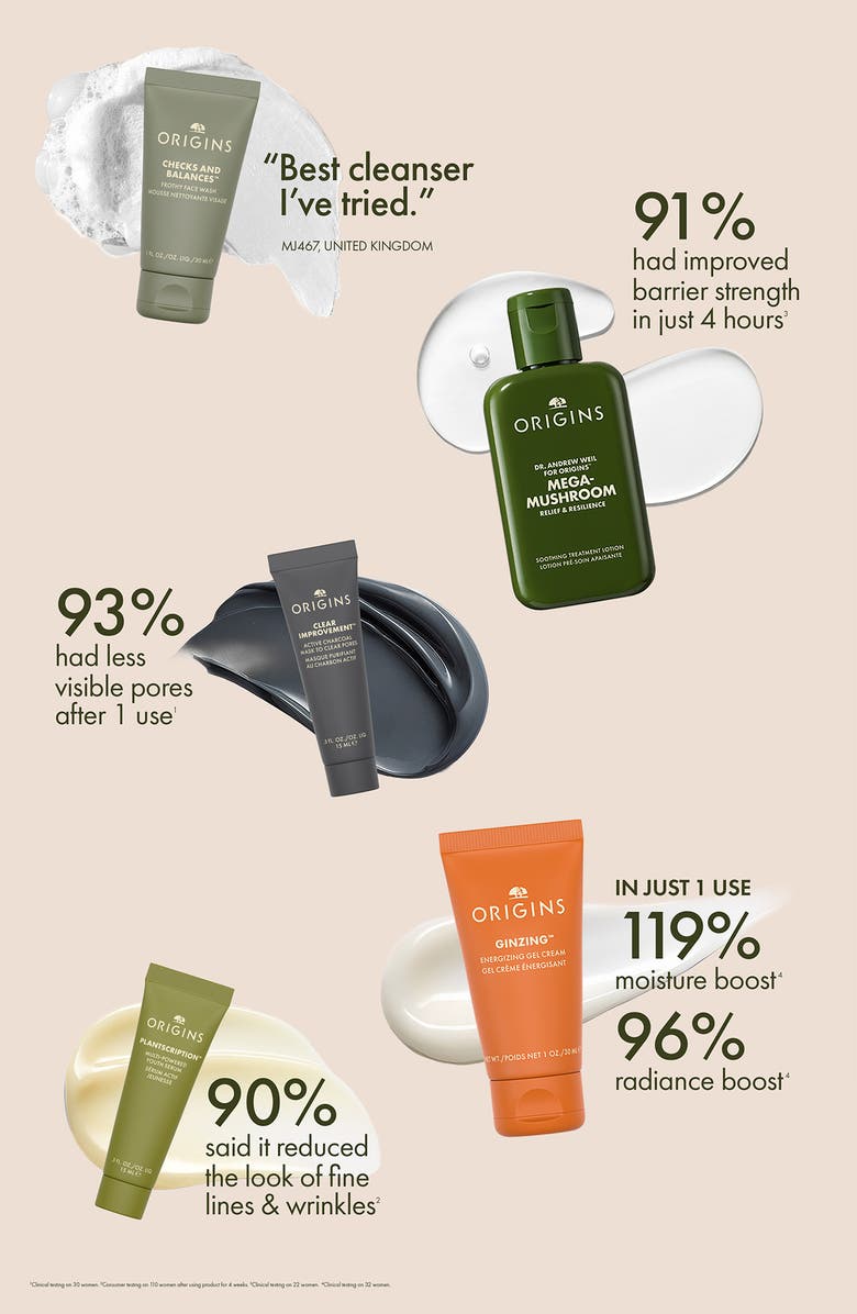Origins Bestsellers 6-Piece Travel Size Cleansing & Moisturizing Set $99 Value, Alternate, color, 