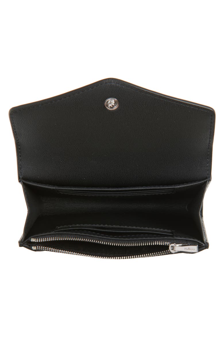 Envelope Compact Leather Wallet, Alternate, color, BLACK