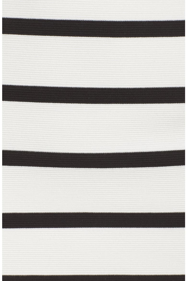 Stripe Lace-Up Sheath Dress, Alternate, color, IVORY/ BLACK