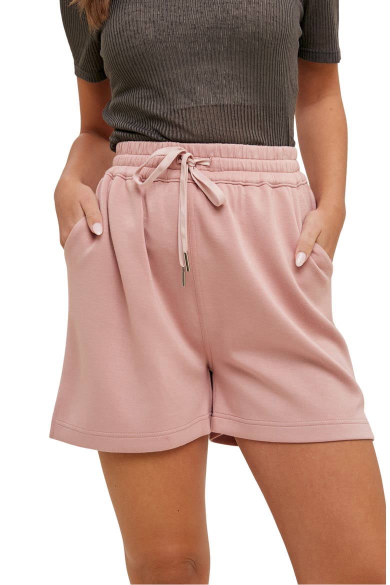 Scuba Sweat Shorts, Main, color, MAUVE