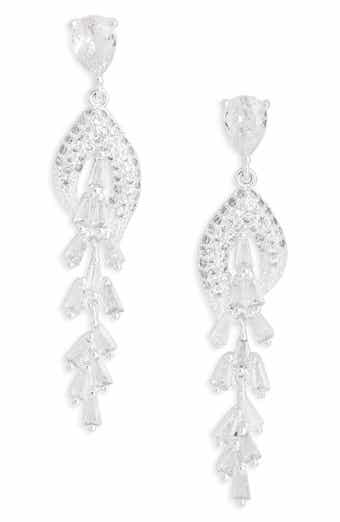 Cubic Zirconia Chandelier Drop Earrings