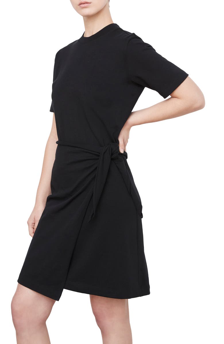 Vince Side Tie Cotton T-Shirt Dress, Alternate, color,