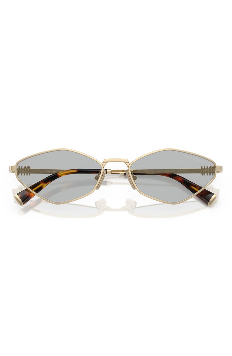 Miu Miu 56mm Irregular Sunglasses, Alternate, color, Gold Grey