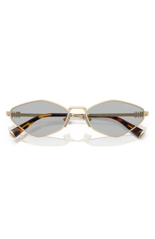 Miu Miu 56zs Geometric-frame Sunglasses In Gold Grey