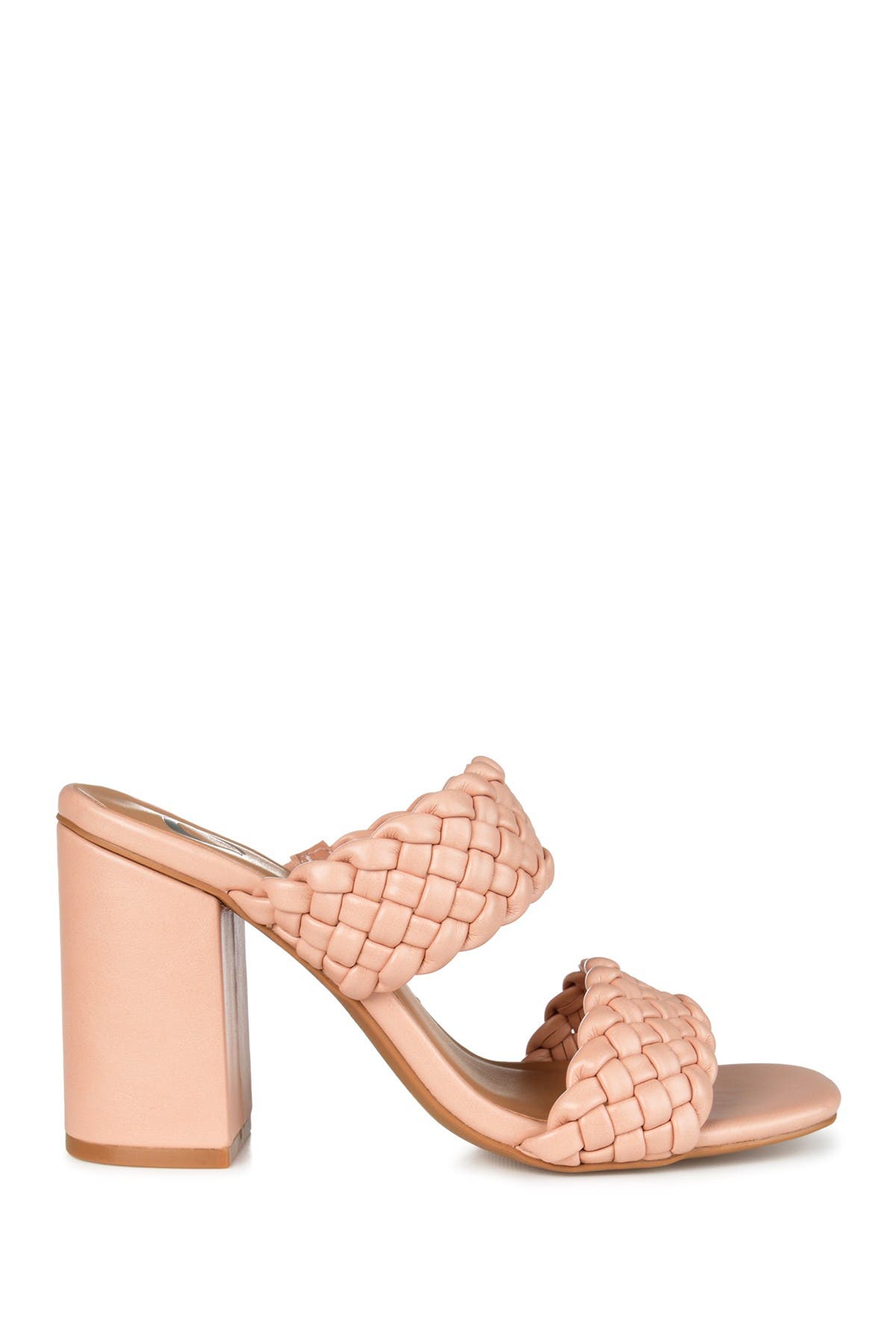 Melissa Woven Strap Block Heel Slide Sandal, Alternate, color, BLUSH
