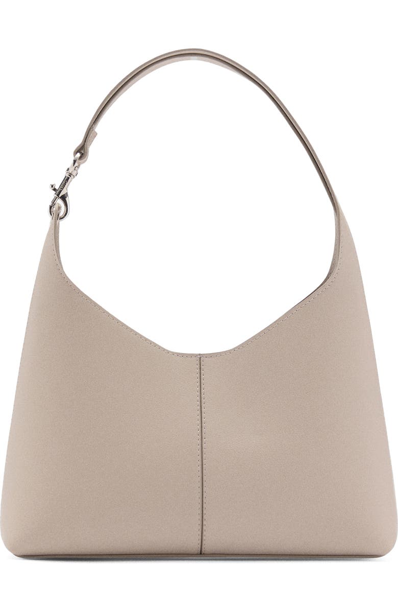 MANGO Faux Leather Shopping Tote, Main, color, Light/ Pastel Grey