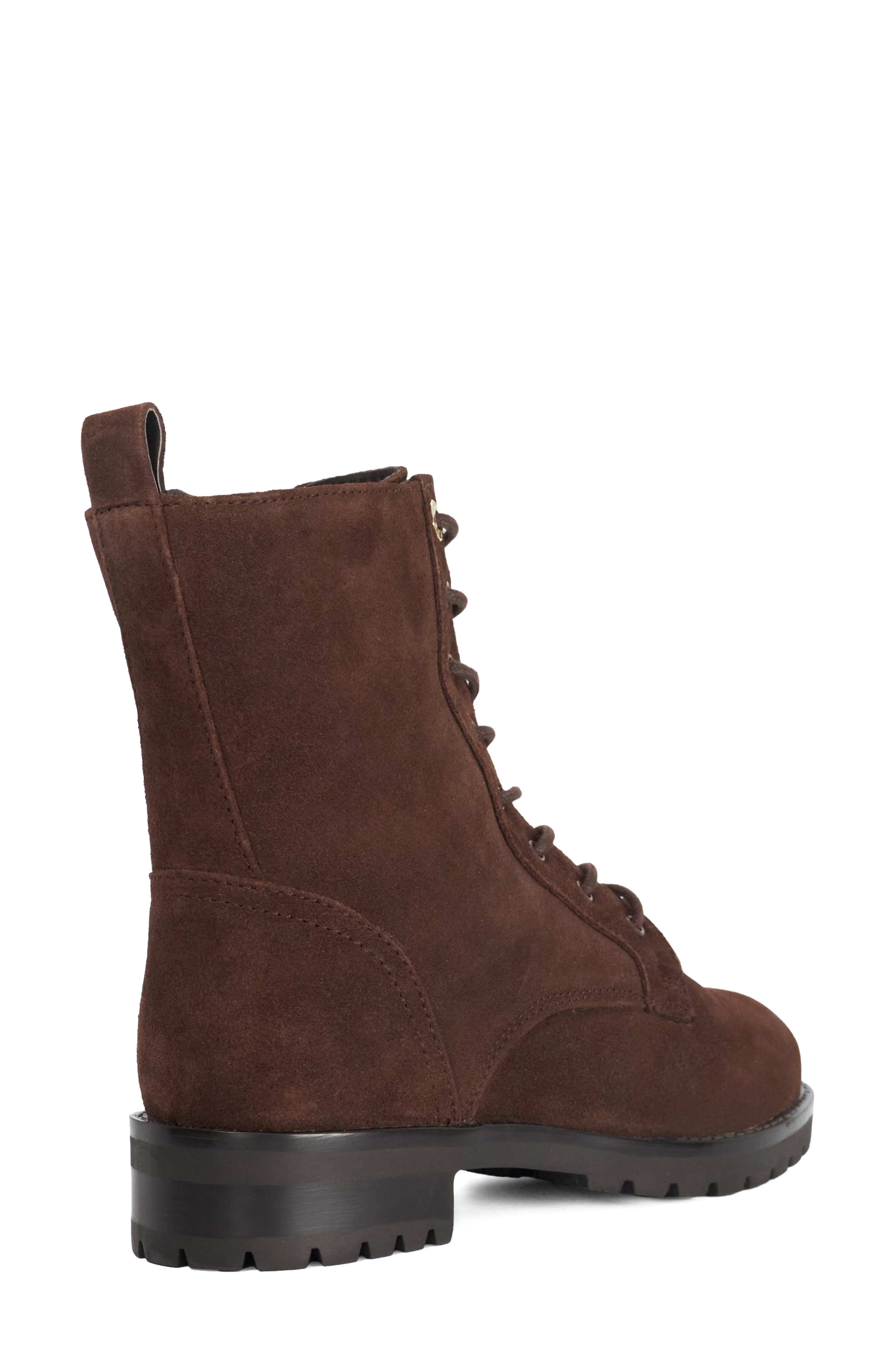 Pressures Leather Combat Boot, Alternate, color, BROWN