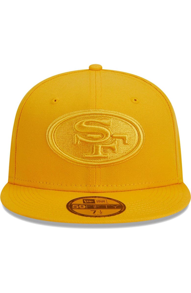 New Era Men's New Era Gold San Francisco 49ers Color Pack 59FIFTY Fitted Hat, Alternate, color, 