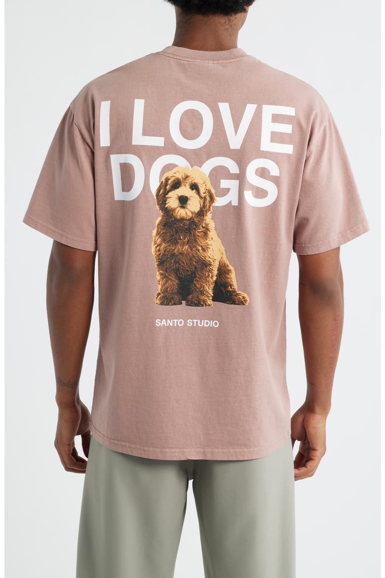 I Love Dogs Graphic T-Shirt, Alternate, color, BRICK