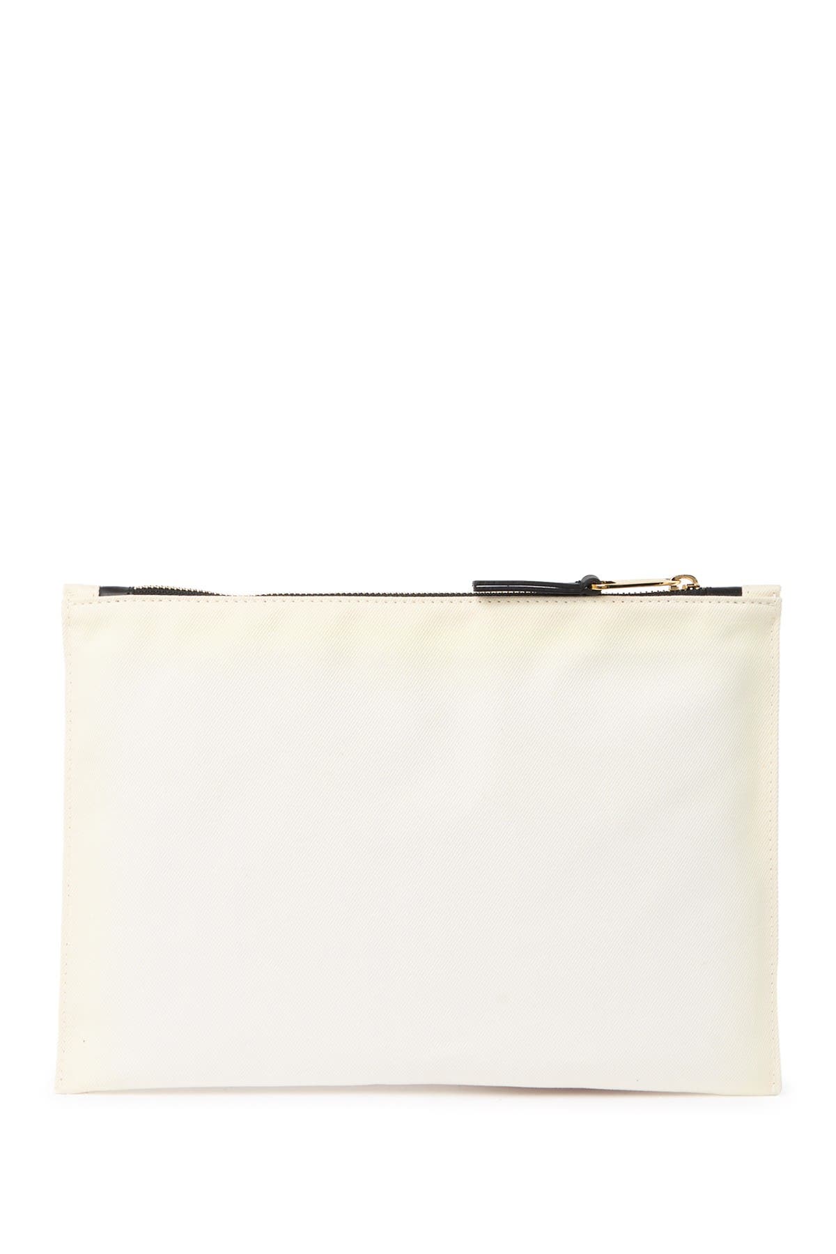 Burberry Medium Logo Flat Pouch, Alternate, color, 