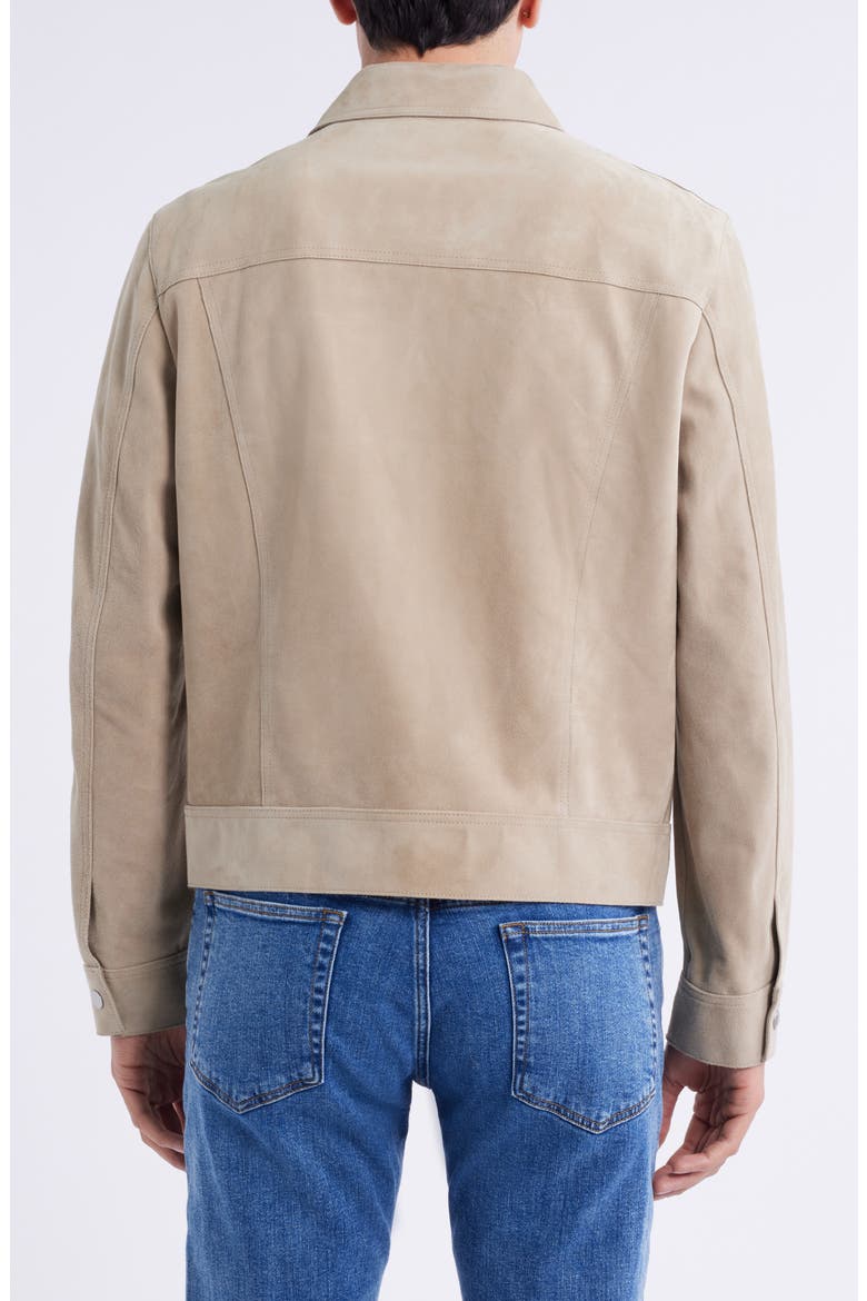 Suede Trucker Jacket, Alternate, color, OXFORD BEIGE