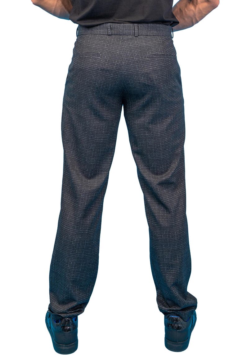 Squared Black Stretch Flat Front Pants, Alternate, color, BLACK