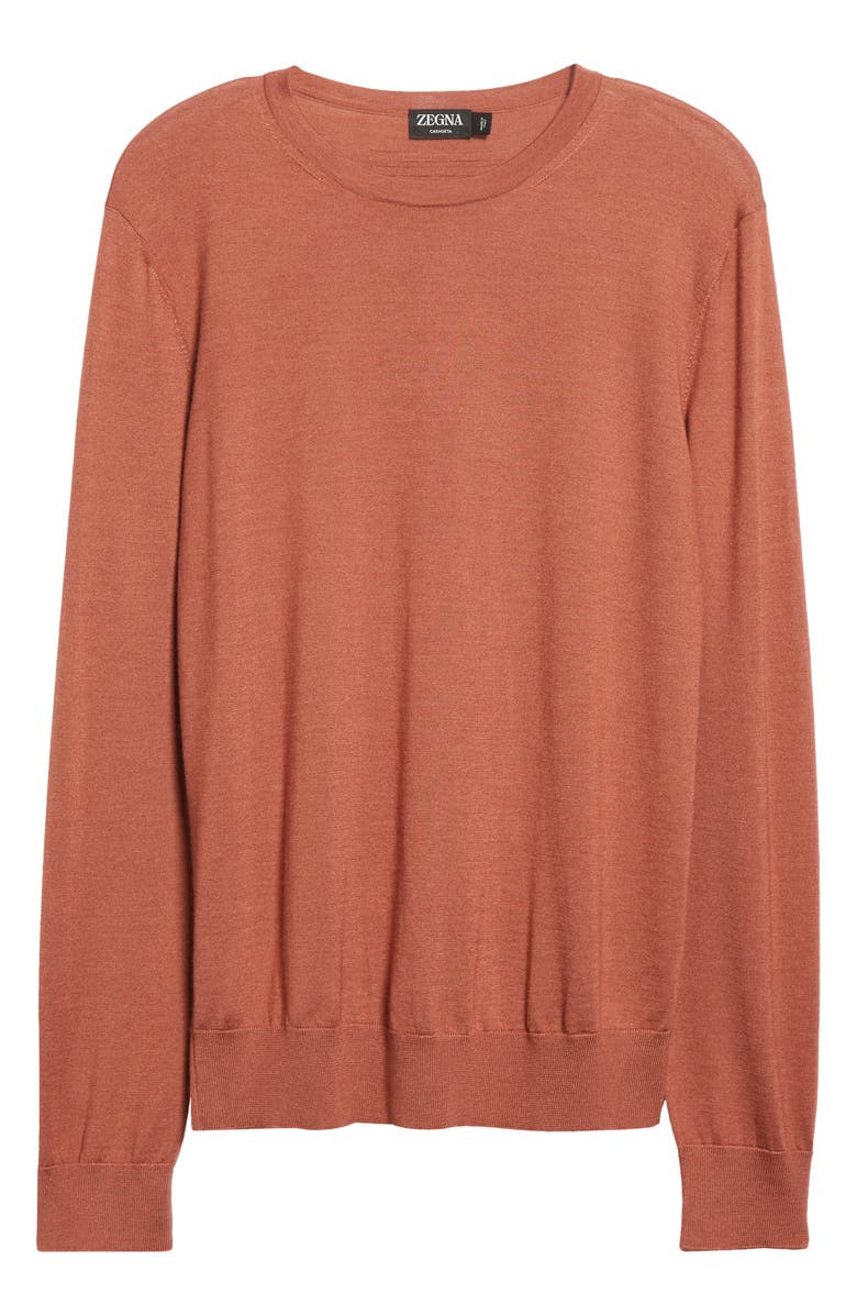 ZEGNA Casheta Light Stretch Cotton Sweater, Alternate, color, 
