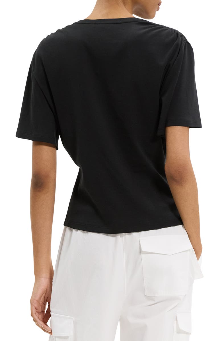 Theory Ruched Shoulder Supima<sup>®</sup> Cotton T-Shirt, Alternate, color, 