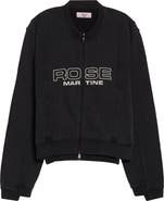 Martine Rose Shrunken Full Zip Logo Sweatshirt
