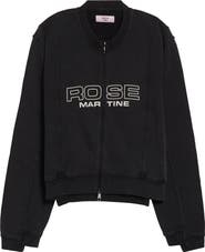 Martine Rose Shrunken Full Zip Logo Sweatshirt