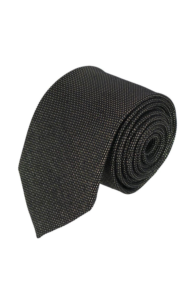 Trafalgar Janus Metallic and Silk Classy Necktie, Main, color, Gold