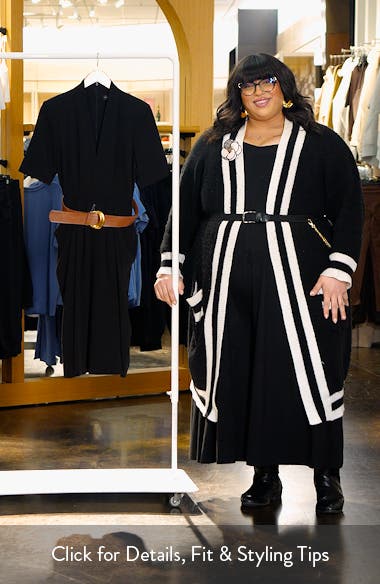 【Donna Karan New York】Notched Collar Belted Dress Donna Karan New York Women's Notched Collar Belted Dress