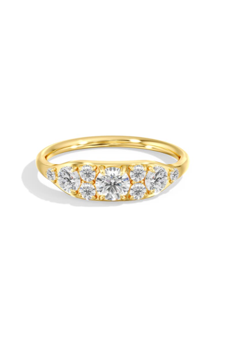 Round Mosaic Lab Diamond Fashion Ring in 14K, Main, color, Yellow Gold