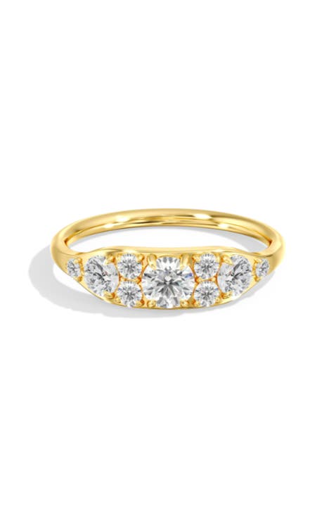 Round Mosaic Lab Diamond Fashion Ring in 14K